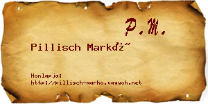 Pillisch Markó névjegykártya